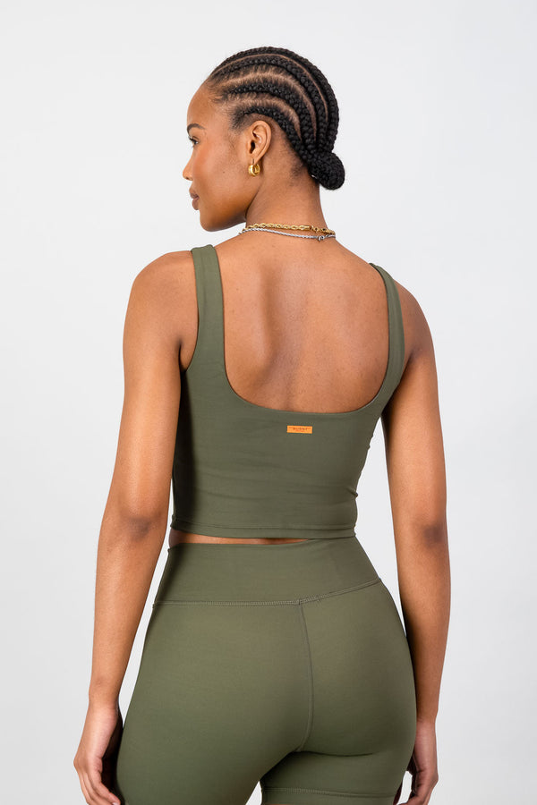 Aria Supportive Tank - Olive